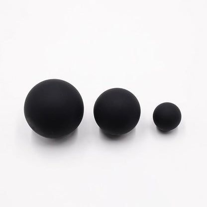 Set of 3 Massage Balls of Different Sizes, Therapy Ball for Muscle Relief and Yoga Relaxation, Massage Ball for Back,Hands and Feet (Black)