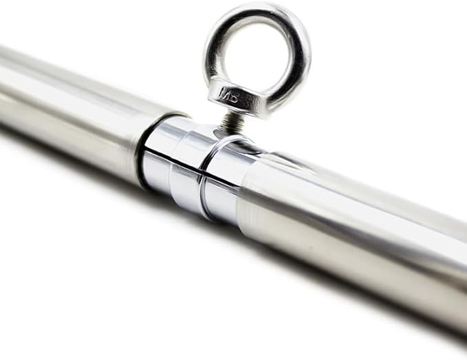 Adjustable Pilates Bar - Stainless Steel Portable Home Gym Equipment, 3 Detachable Sections 25-Inch for Yoga Strength Training (Silver B)