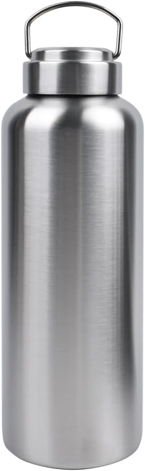 CDJ 52oz Uninsulated Single Wall Stainless Steel Water Bottle, Reusable Metal Water Bottle for Sports, Leakproof and Durable, Perfect for Hiking, Gym, Picnics, and Outdoor Activities