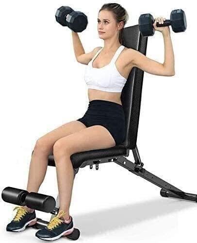 Adjustable Utility Bench for Home Gym, Foldable Sit-Up Bench, Full Body Workout Weight Bench, Flat/Incline/Decline Positions