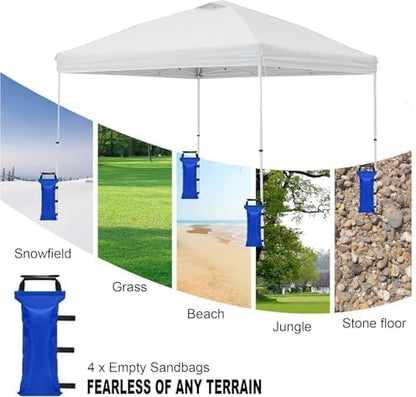SANWAY 120 LBS (Unfilled) Sand Bags for Canopy Weights, Windproof-Portable and Durable to Secure Tents, Canopies, and Umbrellas-Blue