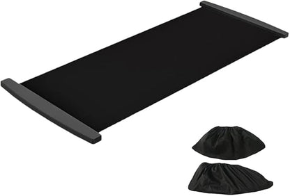 Slide Board with Shoe Cover Slimming Exercise Slide Mat for Leg Pot Training Fitness Athletic Training, for Low Impact Balance Training