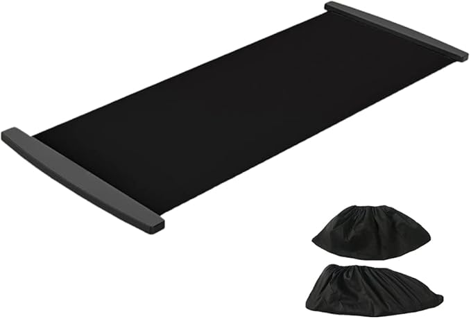Slide Board with Shoe Cover Slimming Exercise Slide Mat for Leg Pot Training Fitness Athletic Training, for Low Impact Balance Training