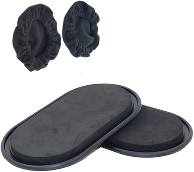 Exercise Sliders Discs, heeguosons Sport Core Sliders with Foot Cover Training on Carpet and Hardwood Floors Full Body Workout Glide Discs Fitness Equipment for Gym/Stretch/Yoga/Pilates