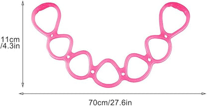 7 Ring Stretch Resistance Exercise Band, Workout Bands Yoga Stretching for Home Fitness, Foot, Leg and Arm Exerciser Stretch Band, Center Workout Walking Exercise