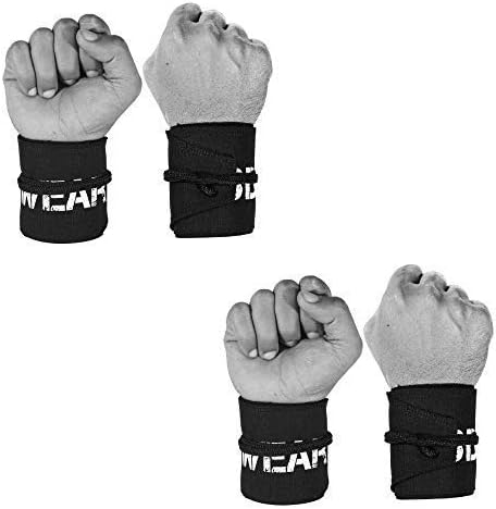 Wrist Wraps for Powerlifting, Strength Training, Bodybuilding, Cross Training, Olympic Weightlifting, Yoga Support - One Size Fits All