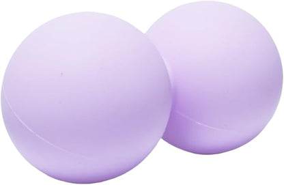 Peanut Massage Ball, Silicone Double Lacrosse Balls for Myofascial Release, Muscle Soreness Relief and Yoga, Peanut Ball for Massaging Back, Neck, Waist (Purple)