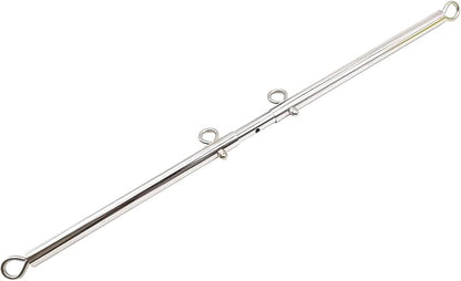Stainless Steel Silver Adjustable Pilates Bar Set Sports Aid Training Fitness Gear (Silver A)