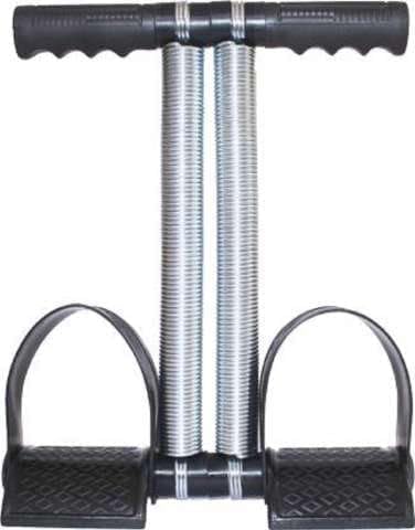 Tummy Trimmer for Men & Women – Double Spring Ab Exerciser for Home Workout | Waist, Leg & Arm Fitness Equipment | Portable Body Toner with Foot Pedals & Non-Slip Handles.