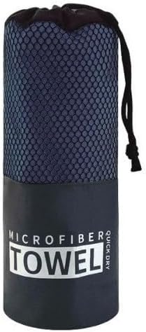 Microfiber Towel Travel Sports Towel,High Water Absorption, Lightweight, for Fitness Yoga, Swimming,Travel,Camping etc (Navy Blue, L 60"x30")