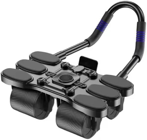 Ab Roller for Core Workout – 4 Wheel Ab Roller for Stability with Elbow Support – Automatic Rebound Ab Wheel Machine for Home Gym – Core Exercise Equipment for Men and Women