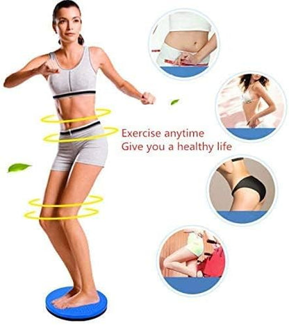 Body Waist Twister, Waist Disc Trainer Board ABS Twist Waist Disc Board Body Building Twister Plate Weight Loss Foot Massage Plate (BLUE)