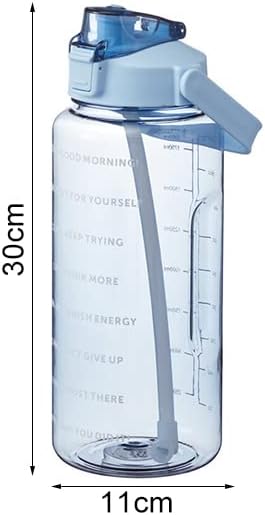 Water Bottle,Water Bottles,Gym Drinks Bottle,Sport Drinks Bottle, 2L Large Capacity with Straw Portable Water Bottles Fitness Bike Cup Summer Cold Water Jug with Time Mar