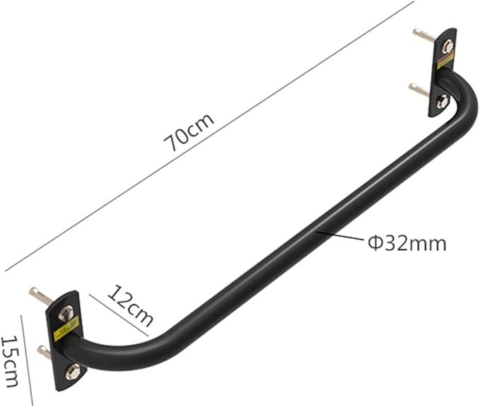 Wall-Mounted Fitness Horizontal Bar, Pull-up Bar for Strength Training, Suitable for Home Indoor and Outdoor Perforation Installation, Load 300kg (Steel 70cm)