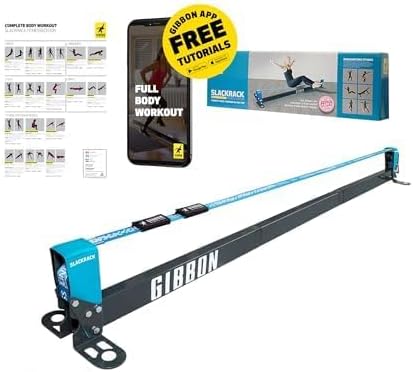 GIBBON Slackrack - Freestanding Outdoor or Indoor Slackline - Slack Line for Kids & Adults - Balance Trainer - Setup in 7ft or 10ft