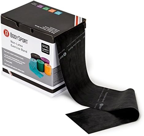 Body Sport Exercise Band, 25 yd. x 4 in. Roll - Home & Gym Fitness Equipment for Stretching, Strength Training & Physical Therapy