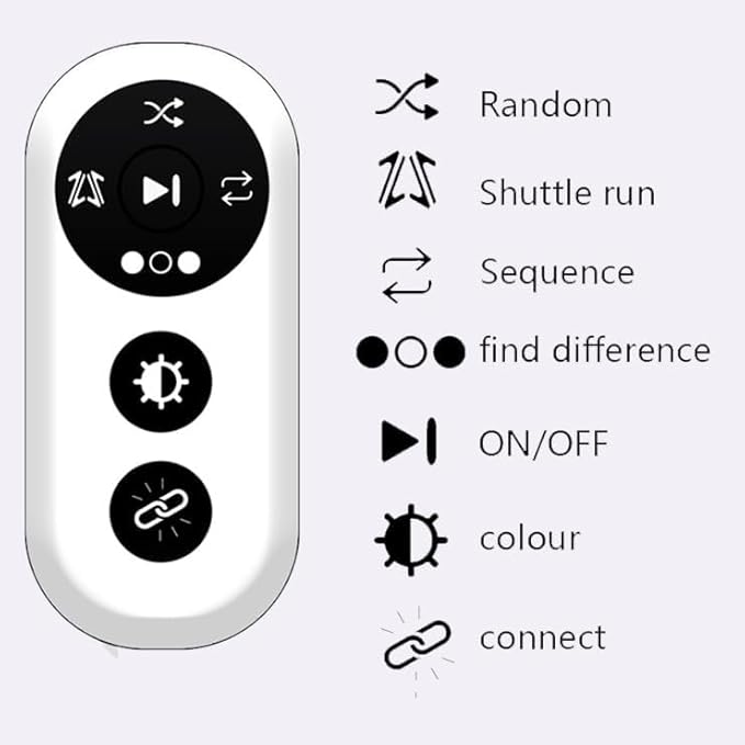 Agility Training Lights, Speed Reaction Lamp Set, 4 Modes, 4 Light Colors, Perfect for Football, Boxing, and Fitness Training
