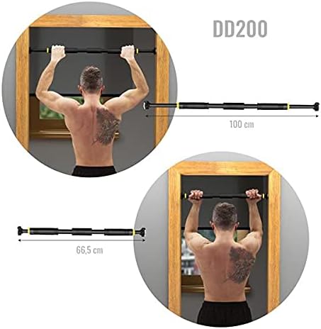 HMS Fitness DD200 Pull Bars with Extenseurs 250 kg Noir Doors