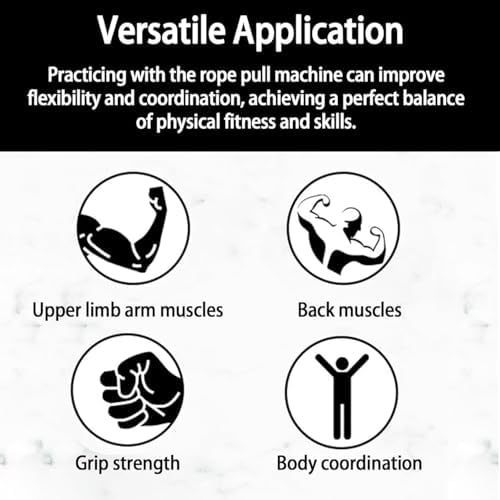 Adjustable Resi Trainer Machine - Portable Rope Exercise System for Home Gym, Endless Cable Pulley Trainer, Strength Training Equipment, Gym Fitness Gear