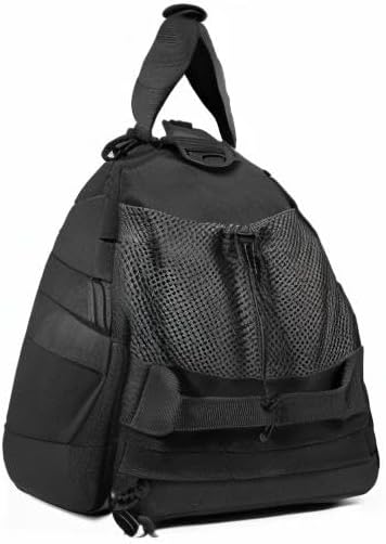 MOSISO Sports Gym Bag, 40L Tactical Duffel Bag Travel Weekender Workout Fitness Duffel Bag for Men Women with Shoes Compartment, Black