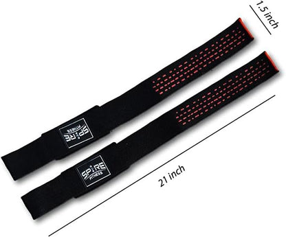 Weight Lifting Straps and Wrist Wraps Combo – Gym Support for Deadlifts, Powerlifting, Bodybuilding, Strength Training – Durable, Adjustable & Comfortable – One Size Fits All