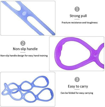 7 Ring Jelly Tube Chest Expander, Fitness Stretch Strap Resistance Exercise Band Chest Arm Expander Exerciser Portable, Yoga Pilates Boxing Core Muscle Training Tube Bands