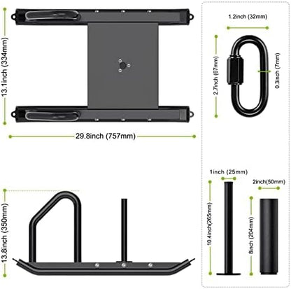 Kipika Weight Sled, Workout Sled, Fitness Strength Training Sled, Speed Training Sled for Athletic Exercise, Speed Improvement, Easily Through Obstacles, Suitable for 1" & 2" Weight Plate