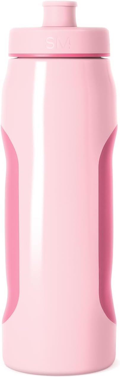 Simple Modern Rally Squeeze Plastic Water Bottle | 30oz Locking Leakproof Cup for Gym, Sports, Electrolytes, Travel | Blush Mix