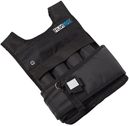RUNmax Pro Weighted Vest 12lbs/ 20lbs/ 40lbs/ 50lbs/ 60lbs with Shoulder Pads Option