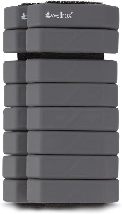 Wellrox Weighted Bangles – Adjustable Ankle and Wrist Weights for Women & Men – Set of Ankle Weights 2 lbs (1 lb Each Wrist Weight) | Weighted Arm Bands for Pilates, Yoga, Running & Walking