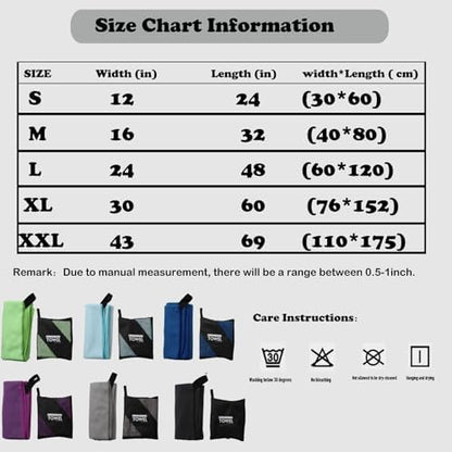 Reusable Quick Dry Beach Towels,Microfiber Travel Towel,Compressed Lightweight Bath Towel for Beach Hiking Gym Yoga Travel Sports Swimming Camping(Light Green, 24"*48")