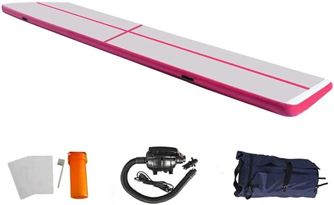 10ft/13ft/16ft/20ft Air Mat Tumble Track Inflatable Gymnastics Tumbling Track Mat with Electric Air Pump for Cheerleading/Practice/Beach/Park/Home use