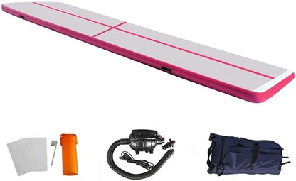 10ft/13ft/16ft/20ft Air Mat Tumble Track Inflatable Gymnastics Tumbling Track Mat with Electric Air Pump for Cheerleading/Practice/Beach/Park/Home use
