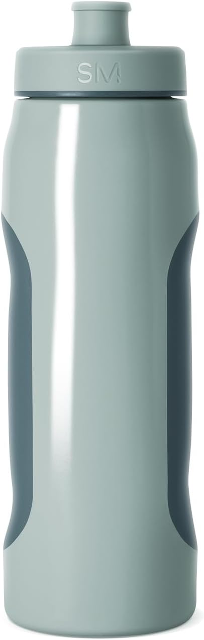 Simple Modern Rally Squeeze Plastic Water Bottle | 30oz Locking Leakproof Cup for Gym, Sports, Electrolytes, Travel | Sea Glass Sage Mix