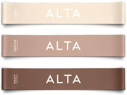 ALTA Mini Loop Bands for Exercise - Premium Durable Latex - Small Resistance Bands for Women, Booty Bands for Working Out, Leg Stretch Loops for Physical Therapy, Pilates Exercise Mini Bands Set