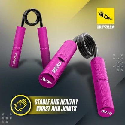 GRIPZILLA Grip Strength Trainer 50-300lb, Hand Gripper Strengthener Workout Kit,Metal No Slip Heavy Duty Hand Strengthening Device, Forearm Exerciser and Wrist Strengthener