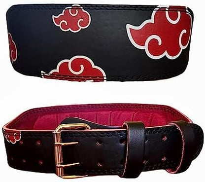Red Cloud Anime Weight Lifting Belt - Heavy Duty Powerlifting Belt for Deadlifts & Squats
