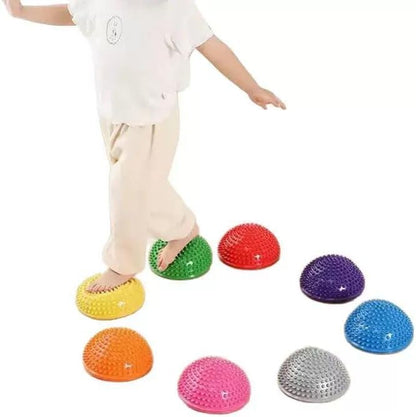 Half Balance Training Ball - Small PVC Semi-Round Stability Trainer with Textured Non-Slip Surface - Balance Board for Core Workouts