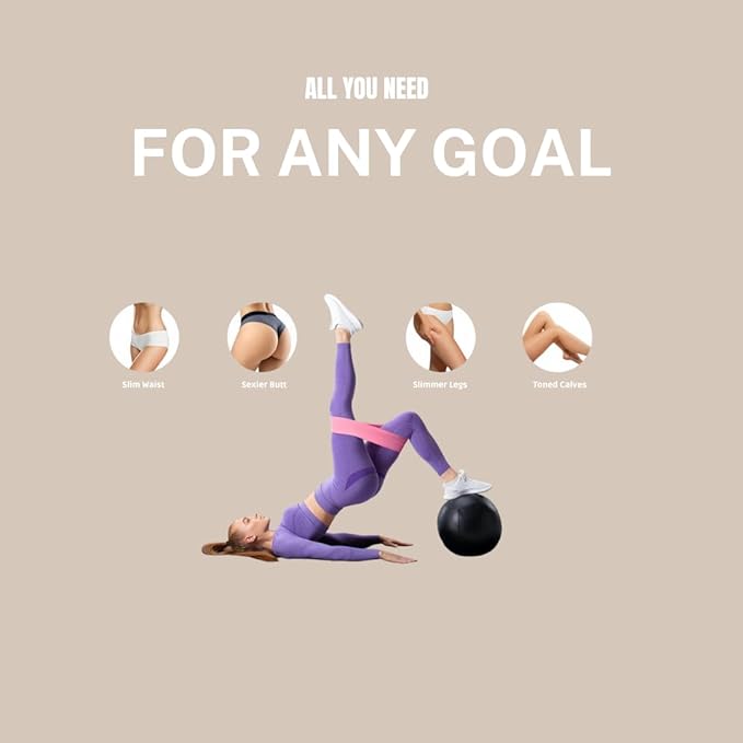 Pilates Kit for Home Workouts, Pilates Equipment Ring and Ball Set with Resistance Bands, Pilates Essentials Kit for Women, Home Pilates Workout Kit, Pilates Starter Kit for Women at Gym Studio Travel