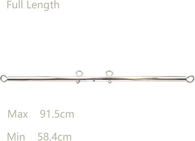 Stainless Steel Silver Adjustable Pilates Bar Set Sports Aid Training Fitness Gear (Silver A)
