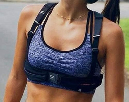 FITLY Minimalist Running Pack - Fitness Backpack Phone Holder, Storage, Thoracic Belt - Carry Personal Items - Running Gear for Men & Women - Lightweight Hydration Water Backpack