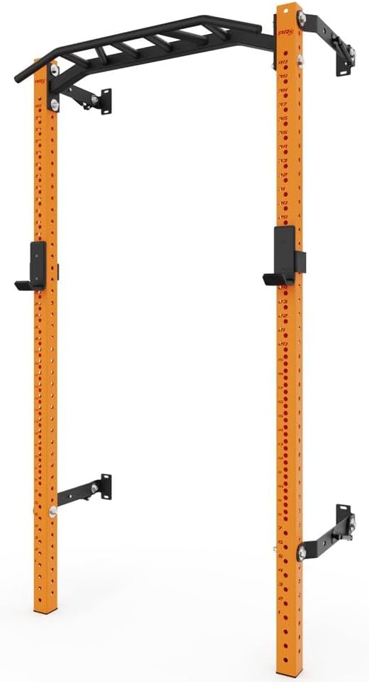 PRx Performance Profile® PRO Squat Rack 3x3 with Kipping or Multi-Grip Pull Up Bar, 89" or 95" Uprights As Seen On Shark Tank Wall Mounted Home Garage Gym Exercise System