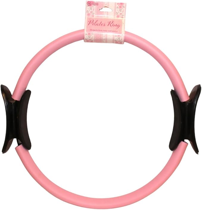 Pink Pilates Starter Kit for Home Workout – Yoga Mat, Pilates Ring, Resistance Bands & Core Sliders Set