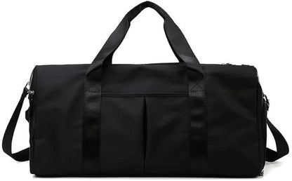 Men and Women's Travel Bag With Shoe Compartment Sports Tote Gym Bag Weekender Overnight Shoulder Bag Large