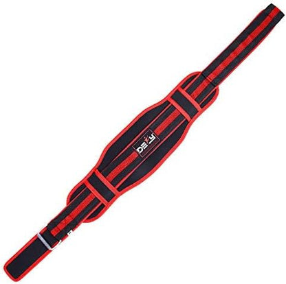 DEFY Weight Lifting Belt Lumbar Support with Neoprene Double Back Belt 5 Inches Wide Gym Training Fitness Exercise Bodybuilding Firm and Comfortable with Back Injury Protection