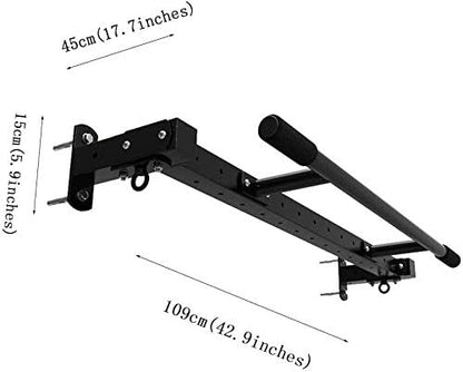 Wall Mounted Pull Up Bar with More Stable 4-Hole Design for Indoor and Outdoor Use Maximum Weight 440 Lbs Home Indoor Wall Wall Hanging Straight Bar Muscle Training Fitness Equipment