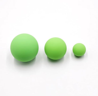Set of 3 Massage Balls of Different Sizes, Therapy Ball for Muscle Relief and Yoga Relaxation, Massage Ball for Back,Hands and Feet (Green)