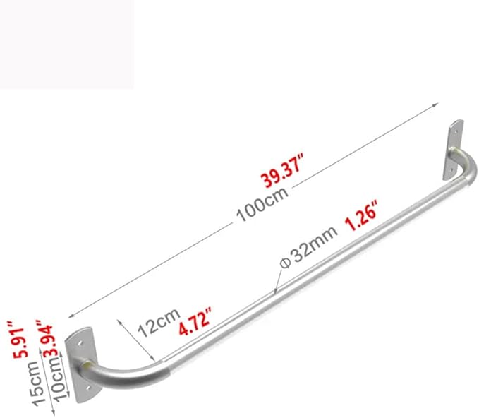 Chin Up Bar Wall Mounted Pull Up Bar,Home Office Gym Garage Corridor Heavy Steel Fitness Bar,70CM/100CM/120CM,Safe Load 300kg，Stainless Steel 100CM
