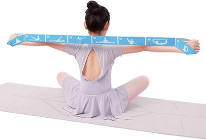 2-Pack Adjustable Kids Dance Stretch Bands - 8-Loop Elastic Bands for Ballet, Latin, Yoga, Gymnastics & Stretching - Flexible, Multi-Section Design for Dance Training & Flexibility