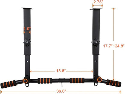Height Adjustable Pull Up Bar, Heavy Duty Pull Up Bar, BarMount, Ceiling Mount, StrengthTraining Equipment for Home, Gym, Strength Training(Maximum (Ceiling mounted)